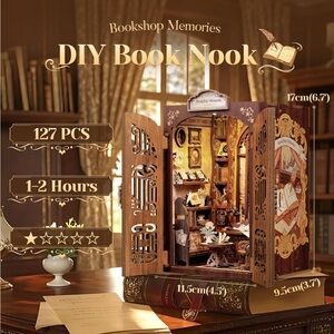 CUTEBEE DIY Book Nook Kit, DIY Miniature House Kit